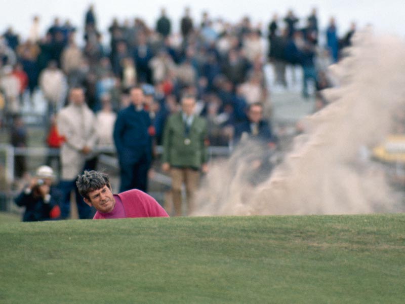 Golfpunks dieser Welt: Typisch Pfau: auch in einem Sandsturm leicht auszumachen