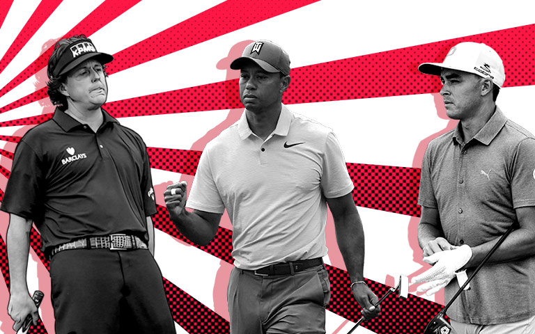 The Players Championship - Tiger Woods mit Phil Mickelson und Rickie Fowler 