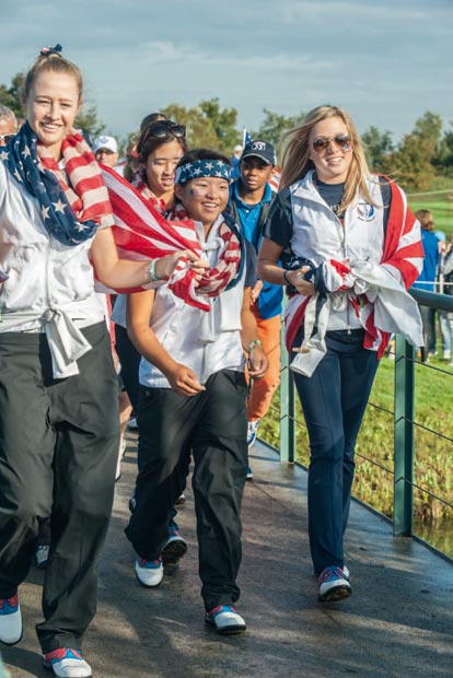 Solheim Cup 2015: Feierabend: Auch der Junior Solheim Cup ging an Team USA (l.)
