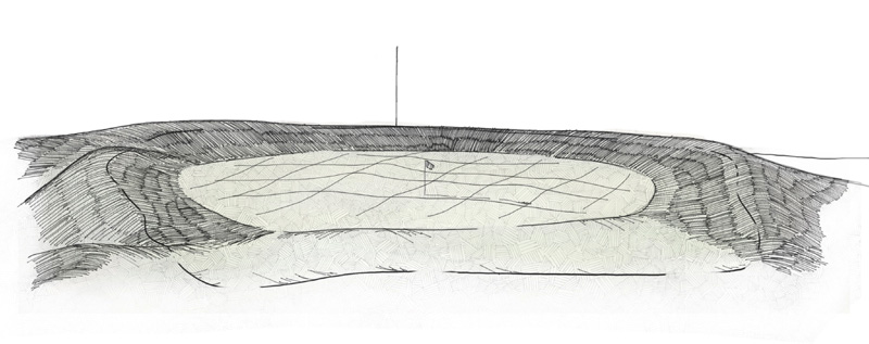 Der Blick des Architekten: FISHERS ISLAND CLUB, LOCH 4, PAR 4, 377 METER