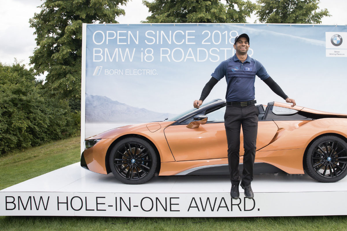 02: AARON RAI: LOCH 16 &ndash; RUNDE 2, 2018, BMW i8 Roadster