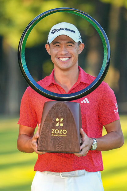 Collin Morikawa: Typisch Influencer: das Ringlicht immer dabei (l.)