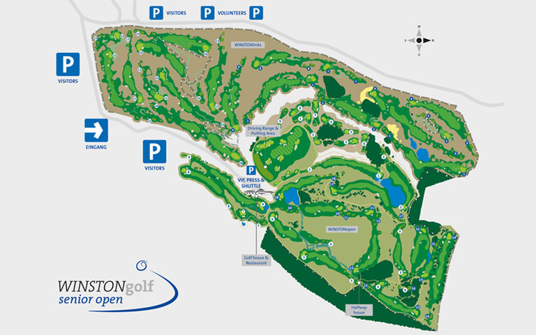 WinstonGolf Senior Open: Alles auf einen Blick: Das Parken ist wie der Eintritt natürlich kostenlos