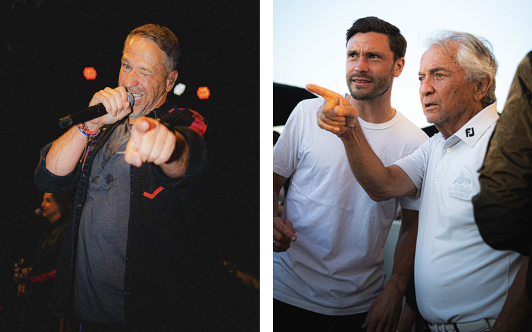 Sebworld Golf Cup: K&ouml;lscher Uncle Sam: 'I want you for Sebworld!' (l.). Positionsgebunden: Jonas Hector (r.)